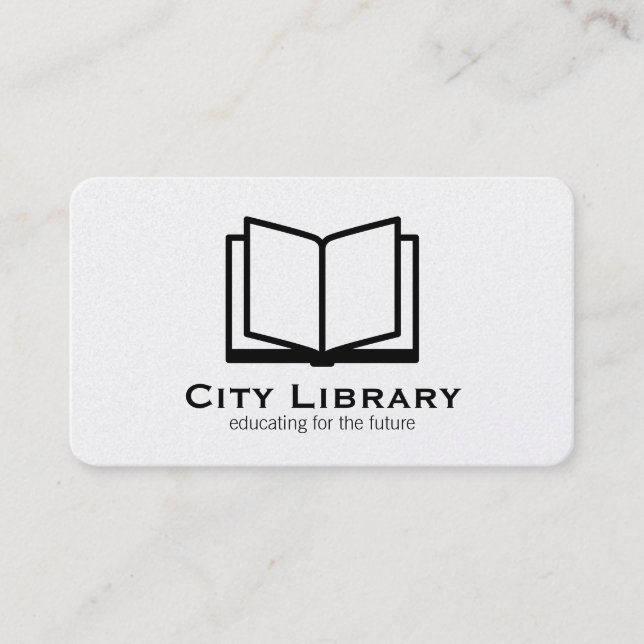 Offenes Buch Visitenkarte (Vorderseite)