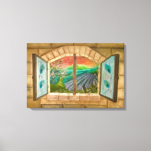 Offenes Fenster Leinwanddruck (Vorderseite)