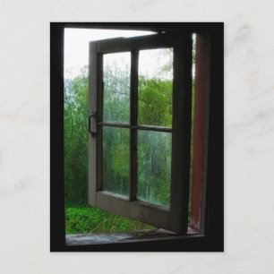 Offenes Fenster Postkarte