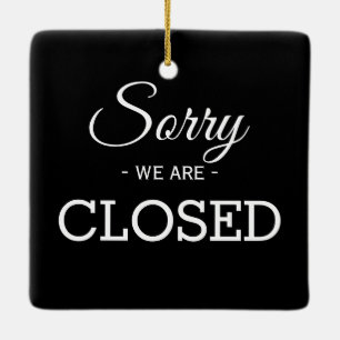 Offenes/geschlossenes Schwarz-weißes zweiseitiges Keramikornament