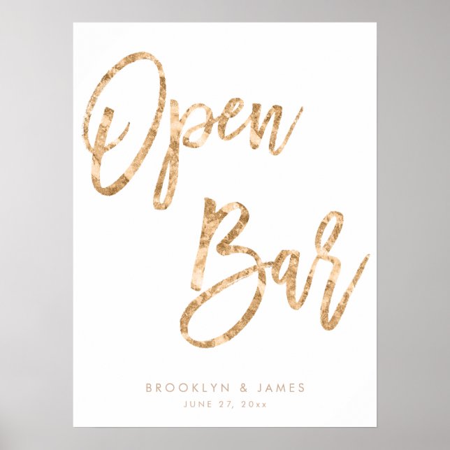 Offenes Gold- und Weißzeichen 18x24 Poster (Vorne)