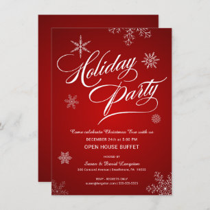 Offenes Haus-Buffet-Party Weihnachtsabends Einladung