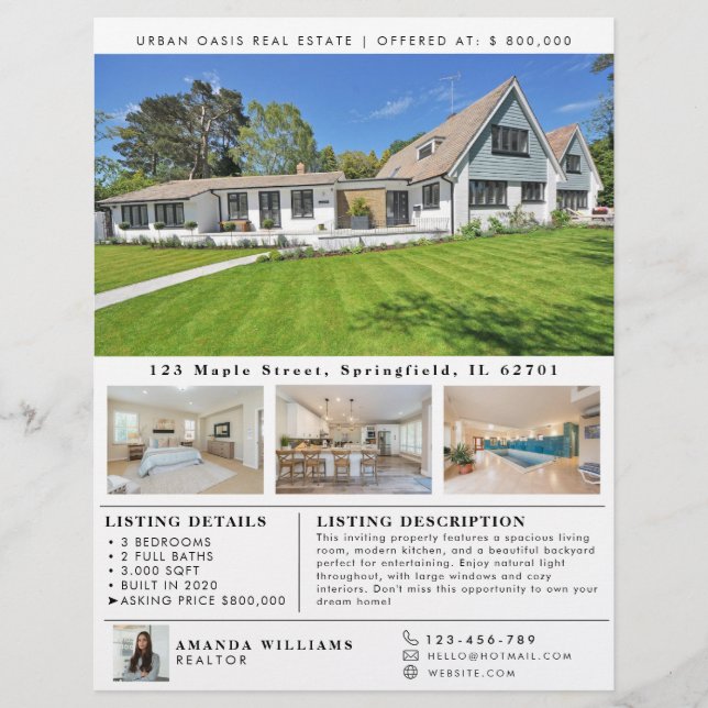 Offenes Haus Modernes Haus Flyer (Vorne)