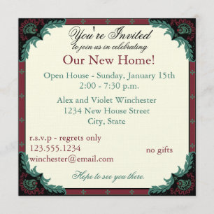 Offenes Haus Paisleys/Housewarming-Party Einladung