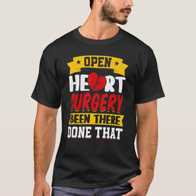 Offenes Herz Operation Survivor CHD CABG Patienten T-Shirt (Vorderseite)