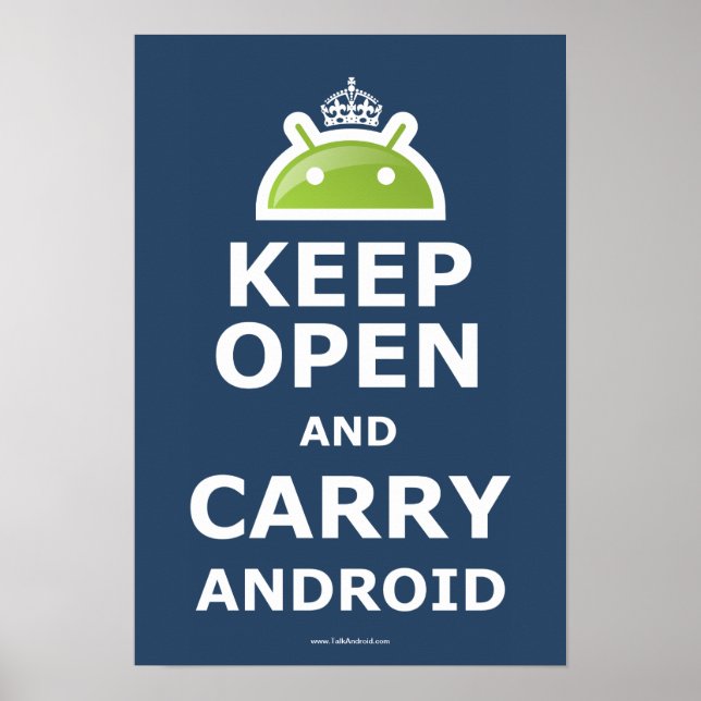 Offenes und Carry Android Poster behalten (Vorne)