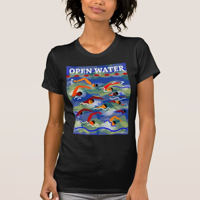 OFFENES WASSER Schwimmen T-Shirt (Vorderseite)