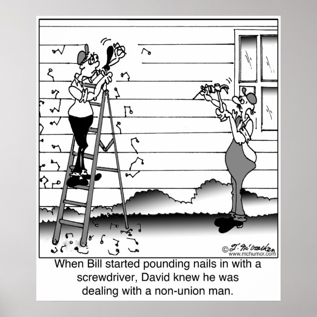 Offensichtlich ein Mann ohne Gewerkschaft Poster (Vorne)