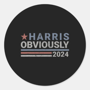 Offensichtlich - Kamala 2024 Runder Aufkleber