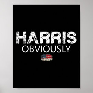 Offensichtlich US-Flagge Kamala Harris für Präside Poster