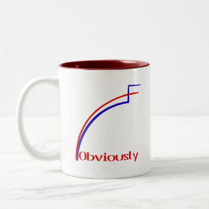 offensichtlich zweifarbige tasse