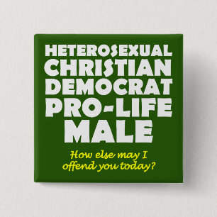 Offensive Demokraten Male Christlich Button Button