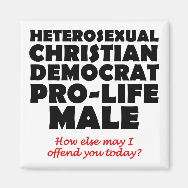 Offensive Demokraten Male Christlich Magnet (Vorne)