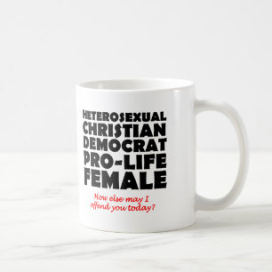 Offensive Demokratische Frauen Spaß für Christlich Tasse