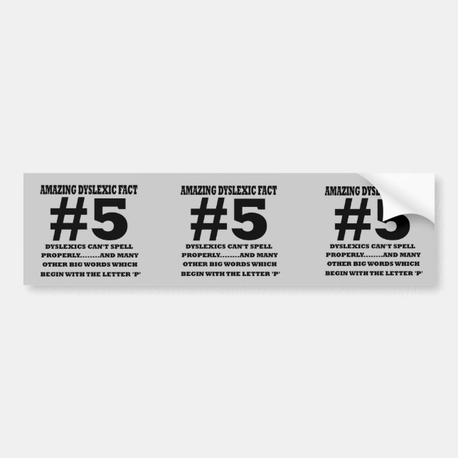 Offensive dislektische Tatsache Autoaufkleber (Vorne)