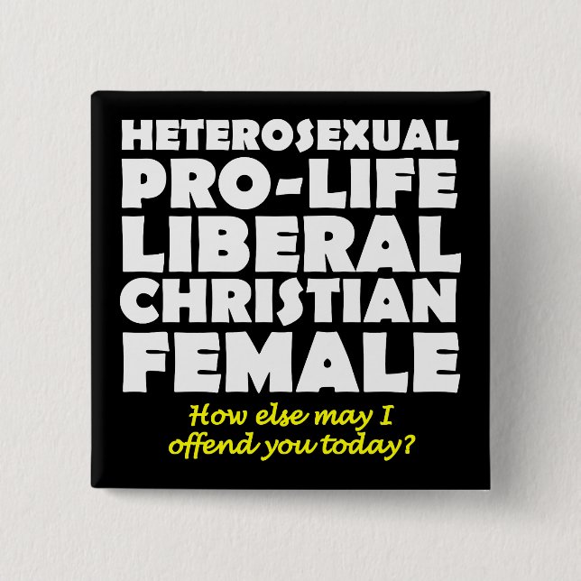 Offensive Prolife Female Christlich Button Button (Vorderseite)