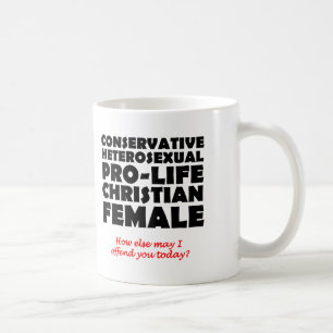 Offensive Prolife Female Christliche Tasse Spaß