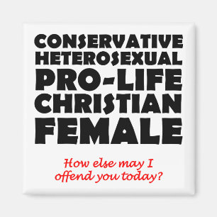 Offensive Prolife Female Christlicher Kühlschrankm Magnet