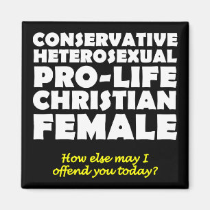 Offensive Prolife Female Christlicher Kühlschrankm Magnet