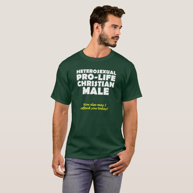 Offensive Prolife Male Christlich Shirt Spaß (Vorne ganz)