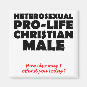 Offensive Prolife Male Christlicher Kühlschrankmag Magnet