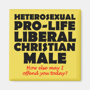 Offensive Prolife Male Christlicher Kühlschrankmag Magnet