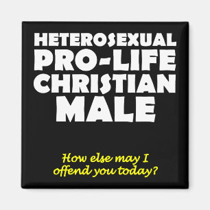 Offensive Prolife Male Christlicher Kühlschrankmag Magnet