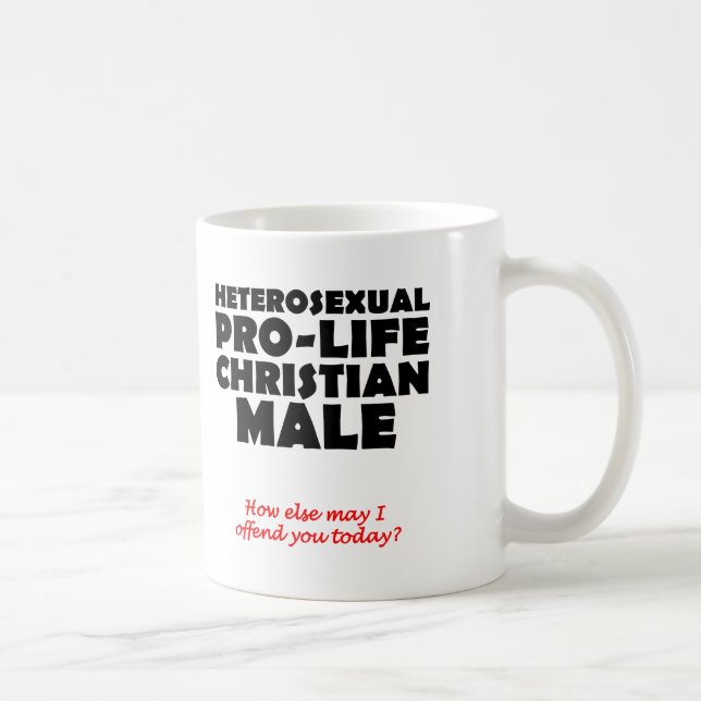 Offensive Prolife Männliche Christliche Tasse Spaß (Rechts)