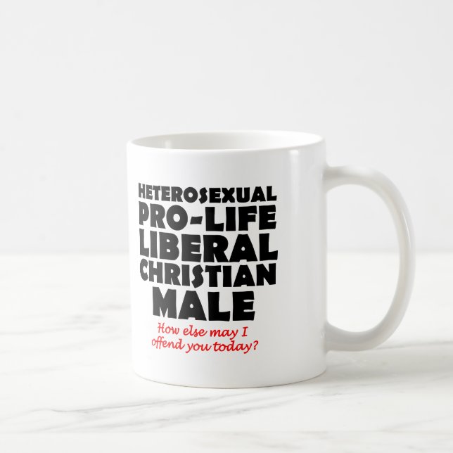 Offensive Prolife Männliche Christliche Tasse Spaß (Rechts)