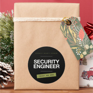 Offensive Security Division Traue Niemandem Hacker Runder Aufkleber