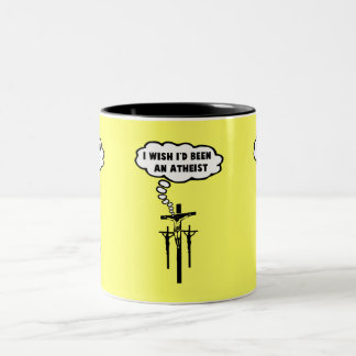 Offensiver Atheist Zweifarbige Tasse