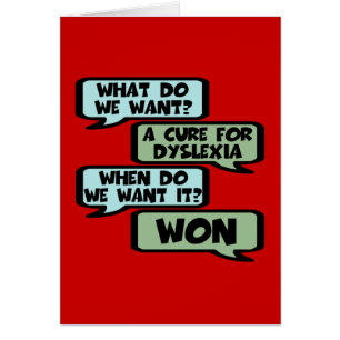 Offensiver Dyslexieslogan