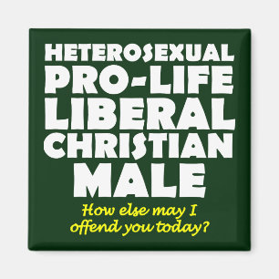 Offensiver prolebenser männlicher christlicher Küh Magnet