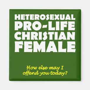 Offensives pro-life-Christin-Kühlschrankmagnet Magnet