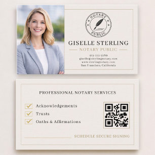 Öffentlich bestellter Notar QR-Code Foto Profi Visitenkarte