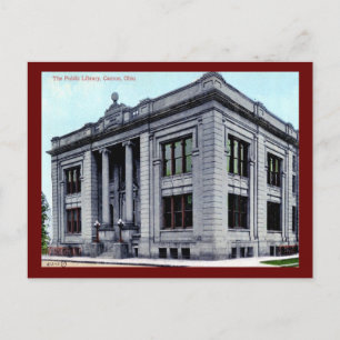 Öffentliche Bibliothek, Canton, Ohio Vintage Postkarte
