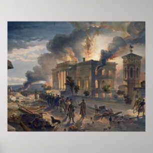 Öffentliche Bibliothek und Windtempel, Platte aus Poster