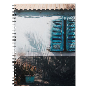 ÖFFENTLICHE BLUE LOUVERED WINDOWS NOTIZBLOCK