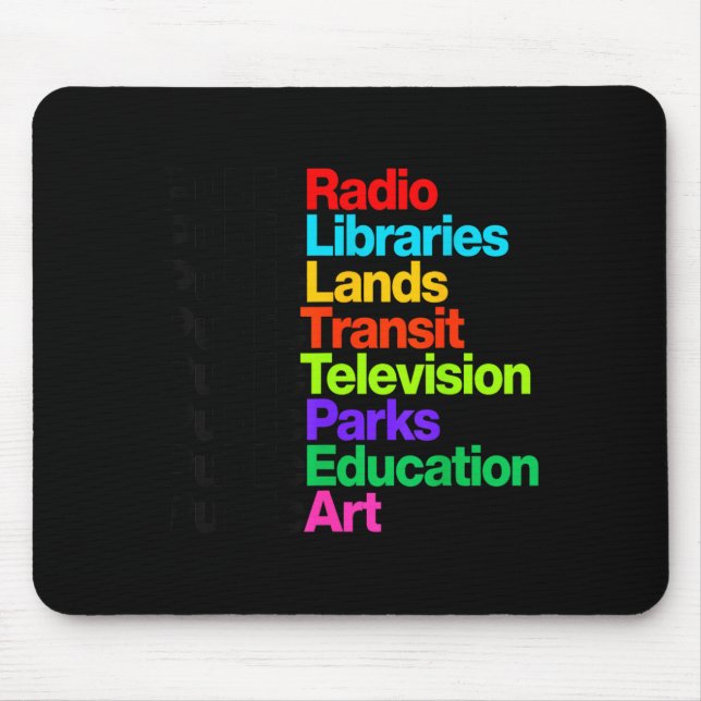 Öffentliche Funkbibliotheken Lands Transit Tedenim Mousepad (Vorne)