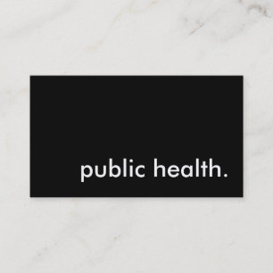 öffentliche Gesundheit. Visitenkarte