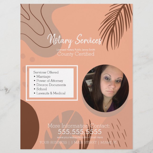 Öffentliche Notdienste Bio Foto Flyer (Vorne)