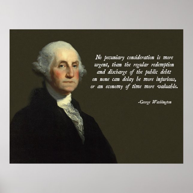 Öffentliche Schulden Washington Poster (Vorne)