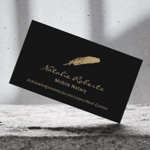 Öffentliche Signatur-Agent-Gold-Quill-Logo für mob Visitenkarte
