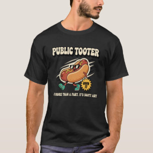 Öffentliche Tooter Lustige Hot Dog Cartoon Kinder T-Shirt