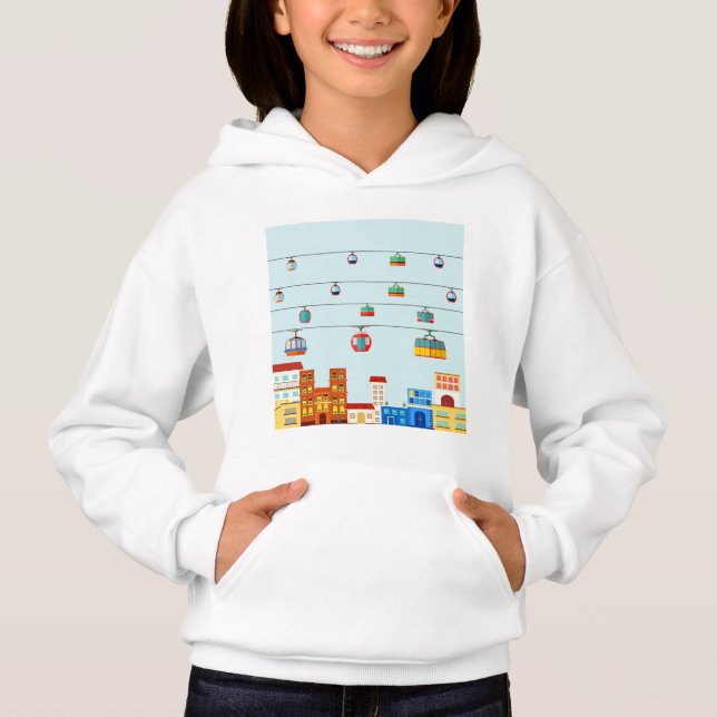 Öffentliche Verkehrsmittel im Stadtzentrum Hoodie (Vorderseite)