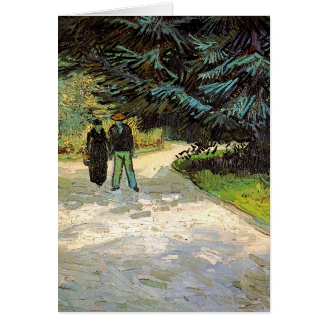 Öffentlicher Garten mit Couple by Vincent van Gogh (Vorne)