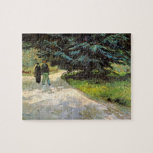 Öffentlicher Garten mit Couple von Vincent van Gog Puzzle (Horizontal)