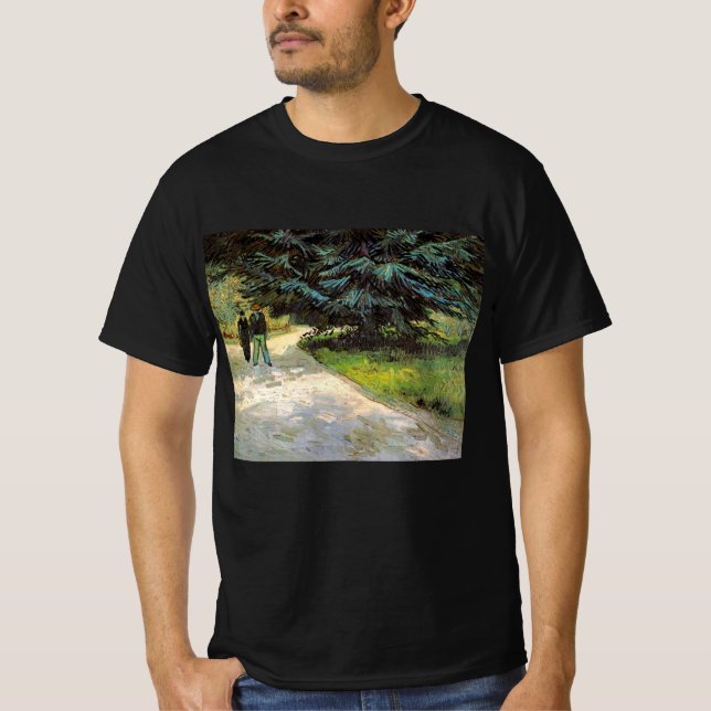 Öffentlicher Garten mit Couple von Vincent van Gog T-Shirt (Vorderseite)