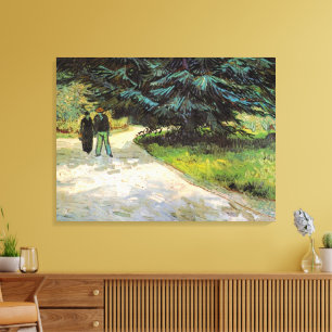 Öffentlicher Garten mit Paar von Vincent van Gogh Leinwanddruck