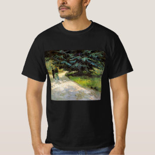 Öffentlicher Garten mit Paar von Vincent van Gogh T-Shirt